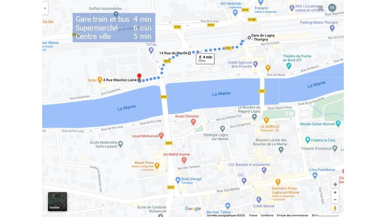 Les 4 Reflets De La Marne Apartment Pomponne Ngoại thất bức ảnh